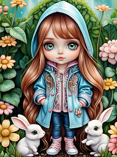 Bunnies in the Garden A4