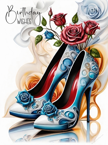 Birthday Wishes Shoes A4