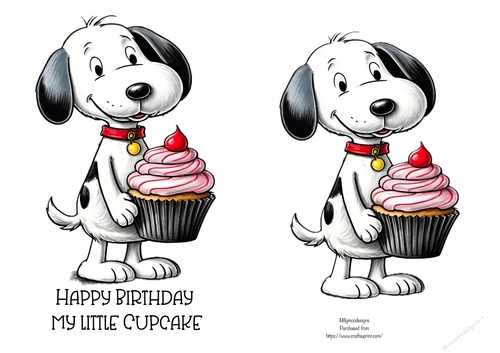My Little Cupcake A5 Card Front