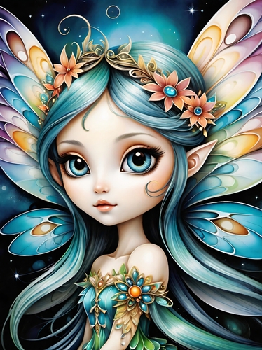 Whimsical Fairy A4