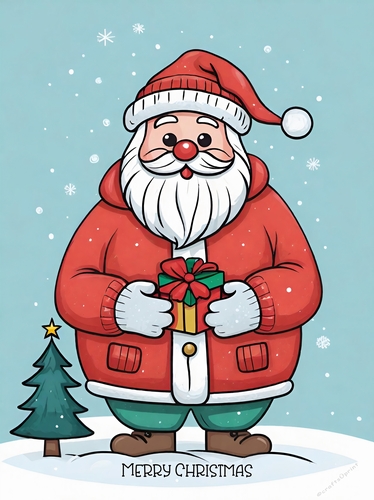 Merry Christmas Santa A4