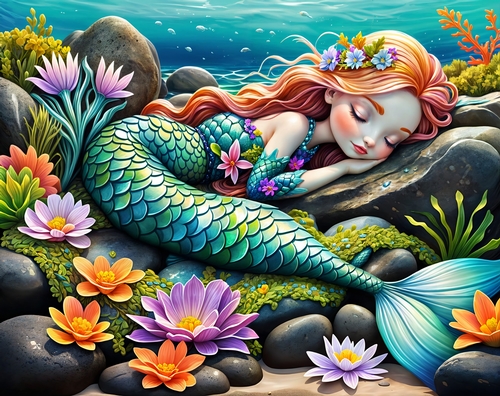 Life of a Mermaid A4 Landscape