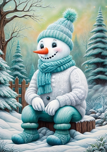The Happy Snowman A4