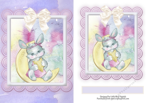 Bunny on the Moon Quick Card/Topper