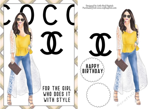 For the girl who does it with style quick card