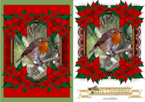 Christmas Robin Quick Card/Topper CU4CU