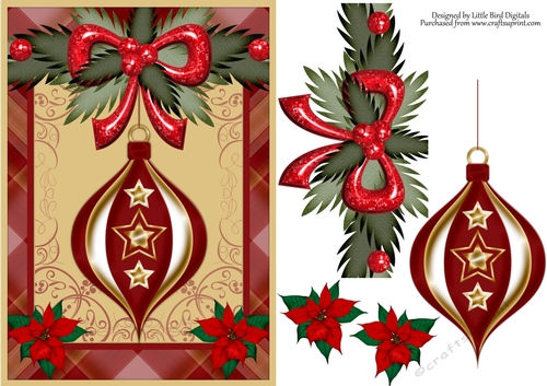 Plaid Christmas Quick Card/Topper CU4CU