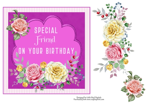 Special Friend Quick Card/Topper 7x7