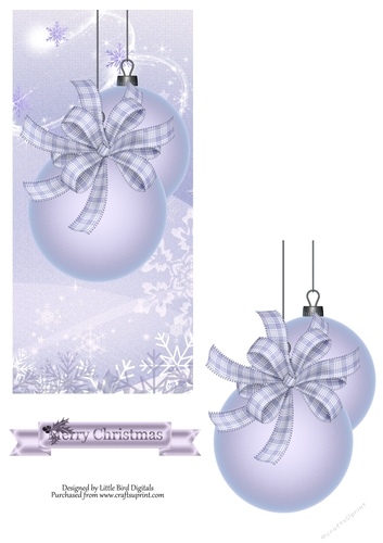 Lilac Christmas DL Card