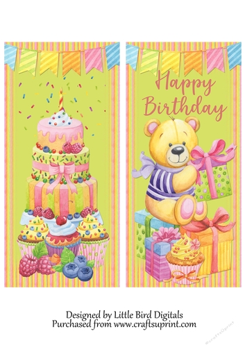 Happy Birthday DL cards