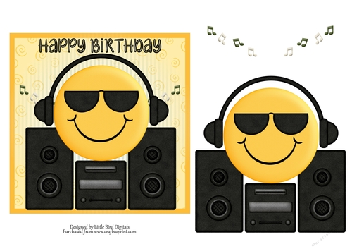 Happy DJ 6x6 Quick Card