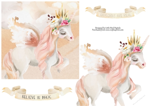Unicorn Magic 6x6 Quick card/Topper