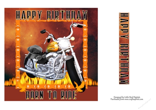 Born to Ride 7x7 Quick Card