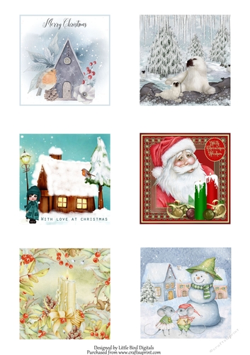 A set of various 3x3 mini cards