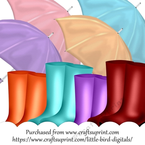 Umbrellas and Wellington Boots