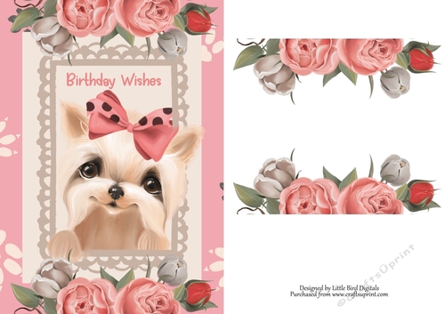 Birthday Wishes Yorkie Quick card