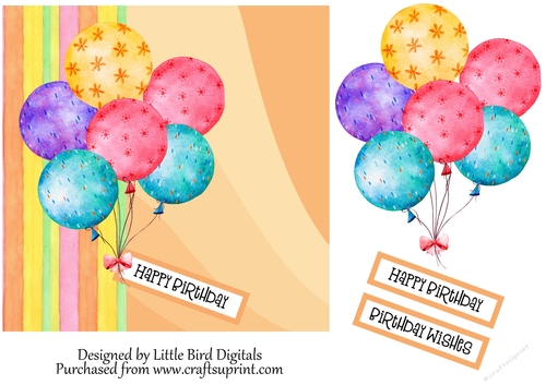 Birthday Balloons 7x7 Quick card