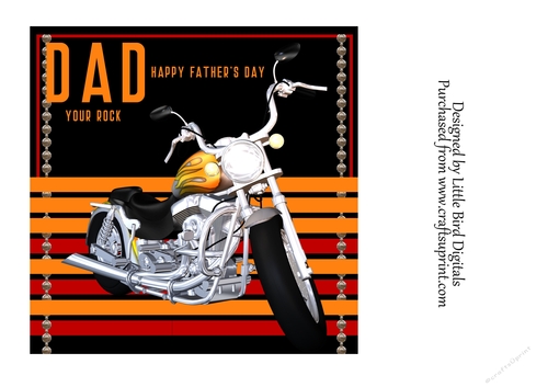 Dad You Rock 7x7 Quick card