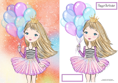 Birthday Balloons Quick Card/Topper
