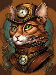 Steampunk Cat A4
