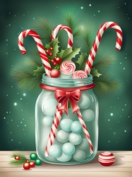 Jar of Christmas Candy A4