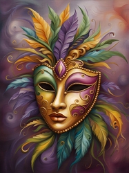 Mardis Gras Mask A4