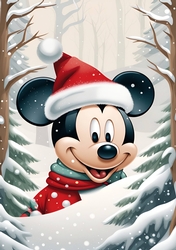 Mickey in the Snow A4
