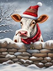 Christmas Cow A4