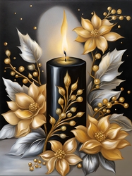 Oil on Canvas Christmas Elegance A4