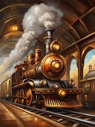 Steampunk Train A4