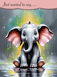 Elephant in the Rain A4