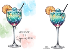 Special Friend Birthday A5 Quick card/topper