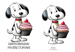 My Little Cupcake A5 Card Front