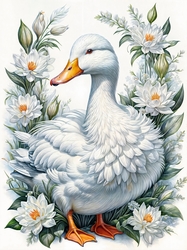The Fluffy White Duck A4