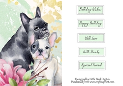 Frenchie Love Quick Card/Topper