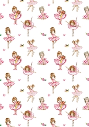 Little Ballerina A4 Background Paper