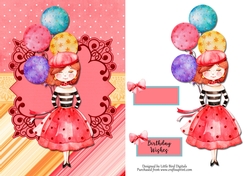 Birthday Balloons Quick Card/Topper