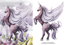 Midnight Unicorn Quick Card/Topper/Card front