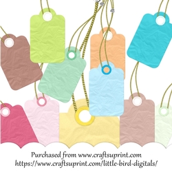 CU4CU COLURED TAGS ON STRING