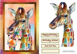 Giraffe Love Quick Card