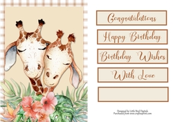 Giraffe Love 2 Quick Card