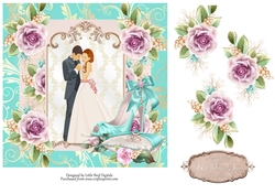 Wedding Couple 7x7 Quick card