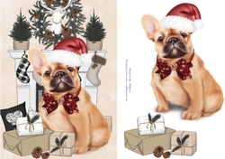 Christmas Frenchie A5 Quick Card