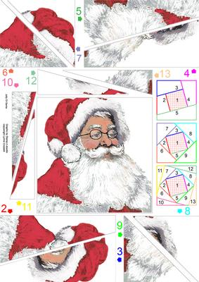 Jolly Ol Santa Twisted Spiral Side Stacker Card