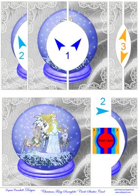 Christmas Fairy Snowglobe Circle Stacker Card