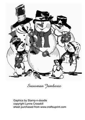 Snowman Jamboree Digital Stamp