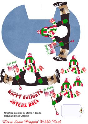 Christmas Penguin Wobble Card