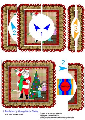I Saw Mommy Kissing Santa Clause Side Stacker Card