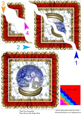 Jack Frost Nipping at Your Nose Snow Globe Side Stacker Card