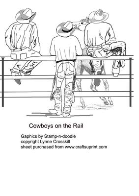 Cowboys on the Rail Digital Stamp